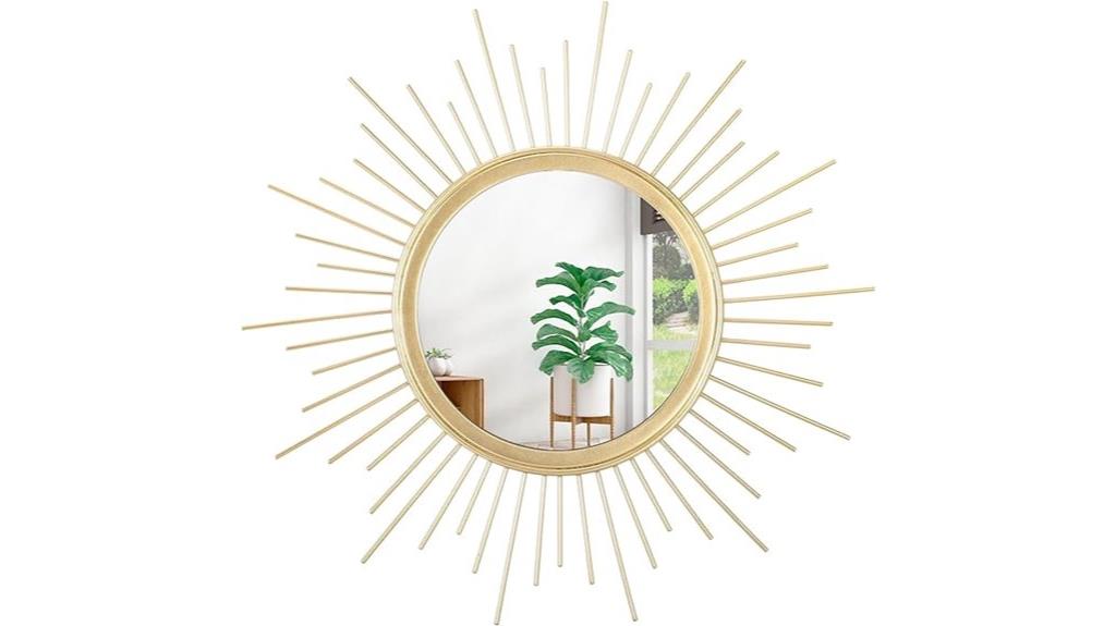 gold sunburst wall mirrors