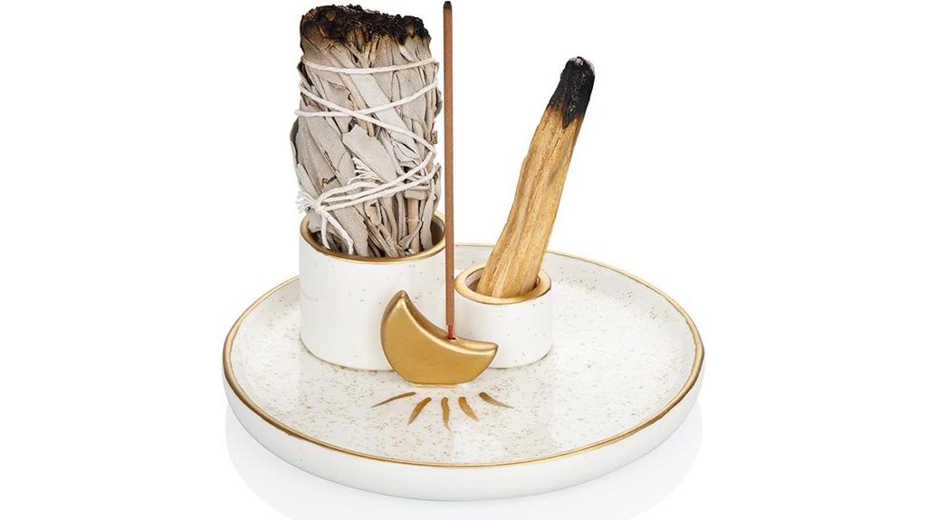 gold zen incense holder