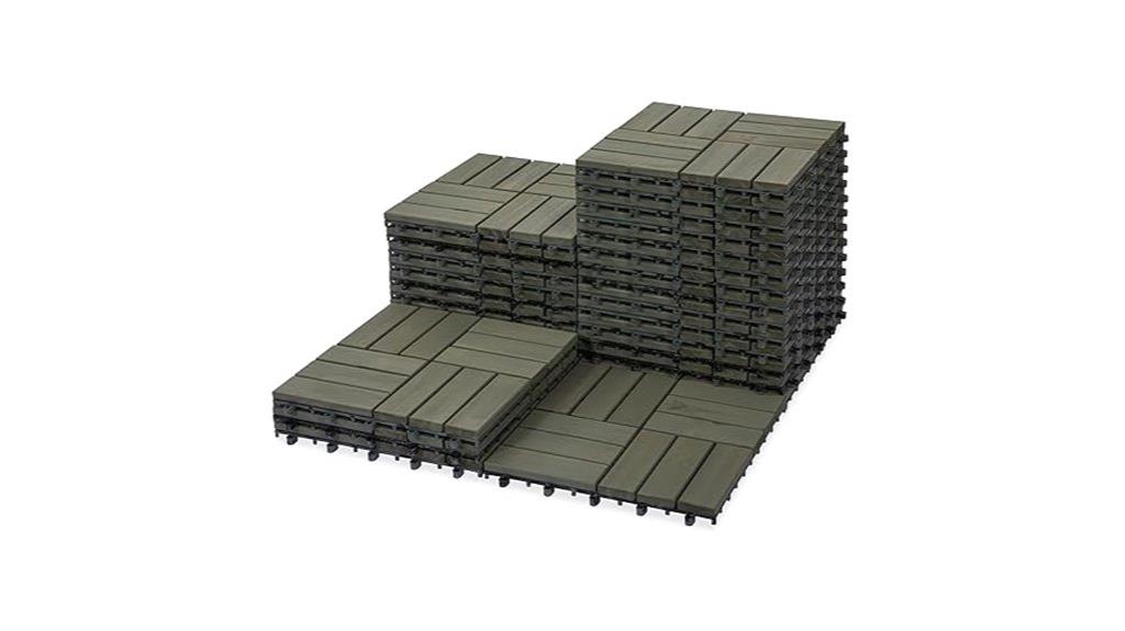 green acacia deck tiles