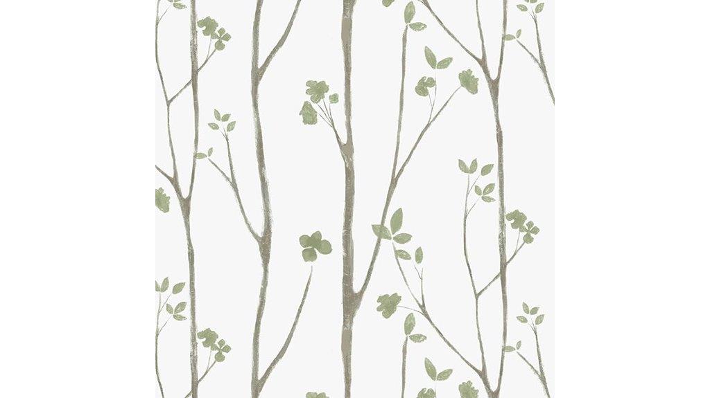 green leaf contact paper