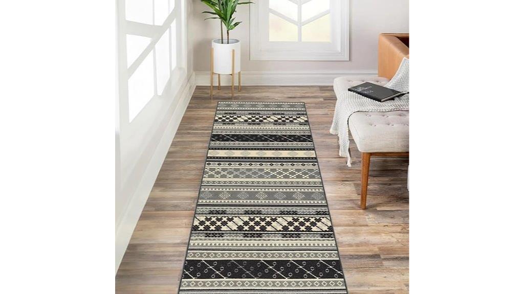 grey bohemian custom rug