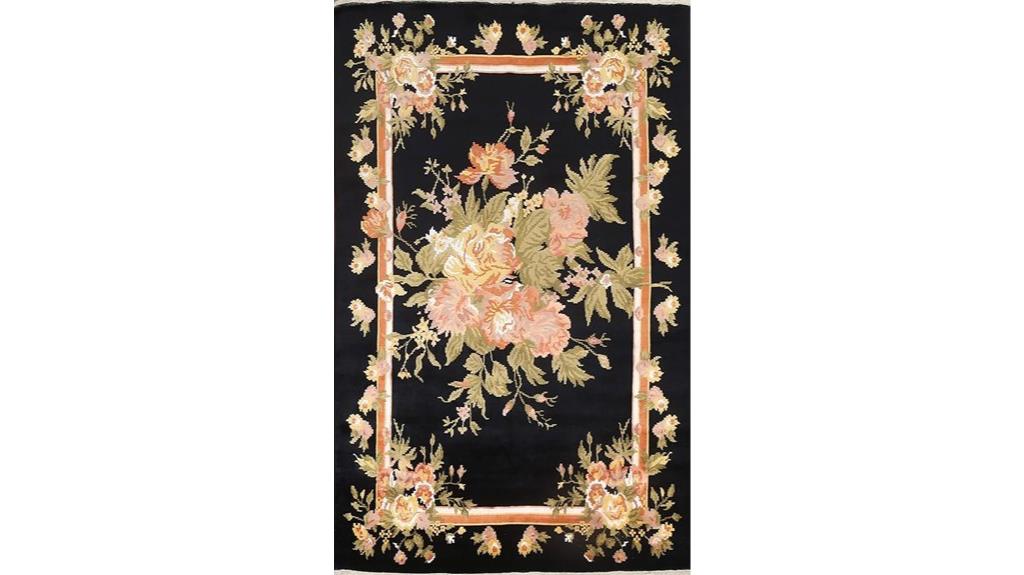 hand knotted floral rug