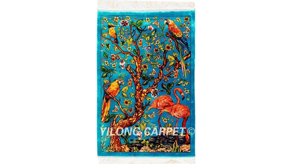 handmade silk area rug