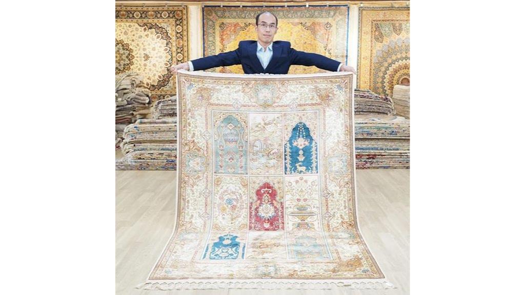 handmade silk area rug