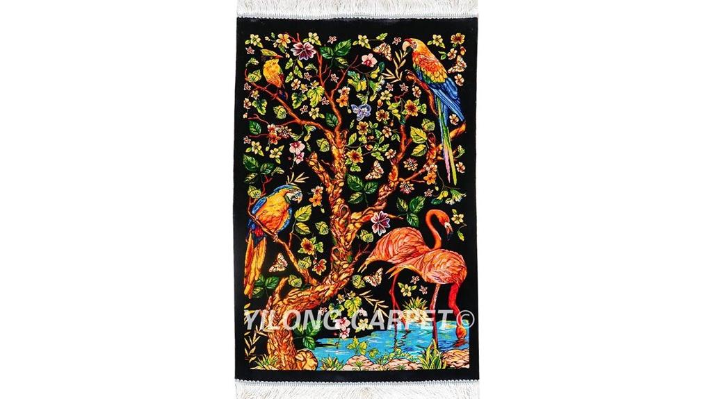 handmade silk prayer rug