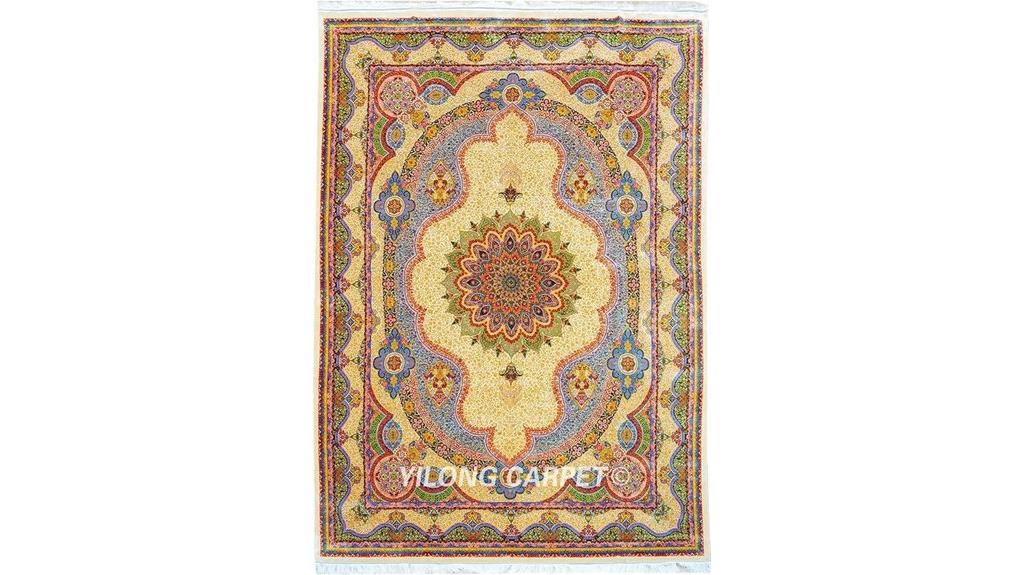 handmade silk rug large