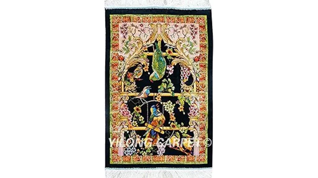 handmade silk small carpet