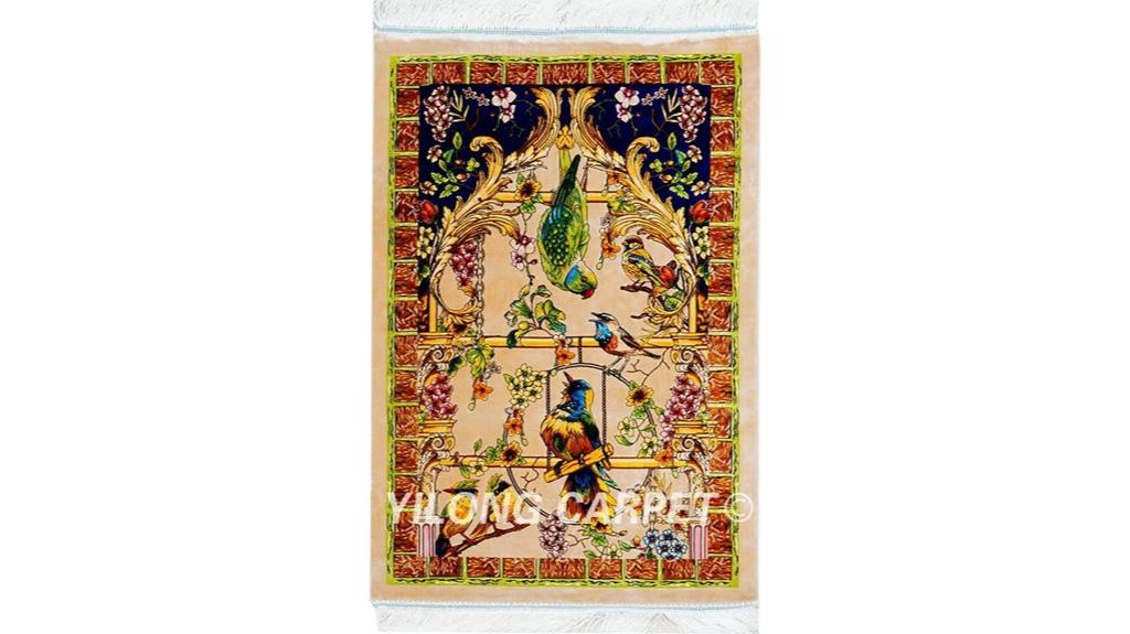 handmade silk tree rug