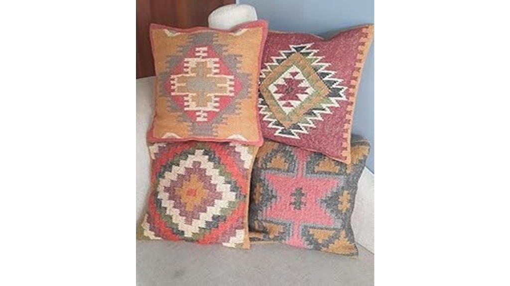 handwoven boho pillow set