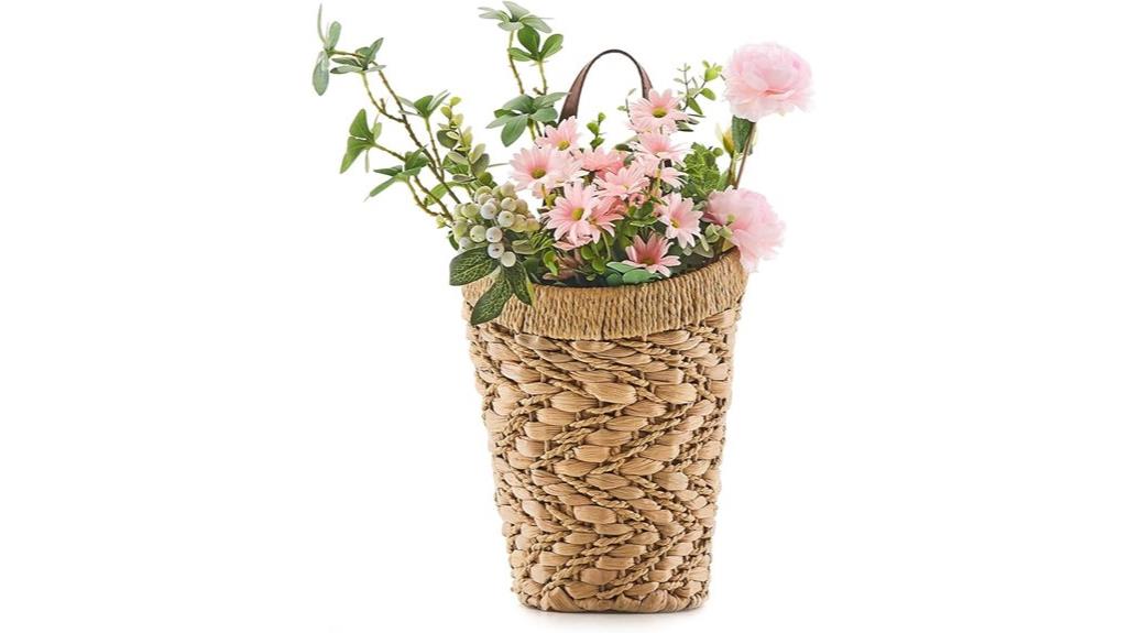handwoven water hyacinth basket