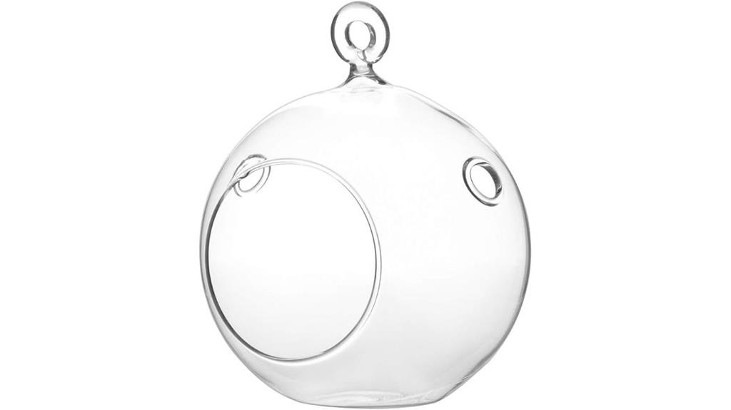hanging glass globe decor