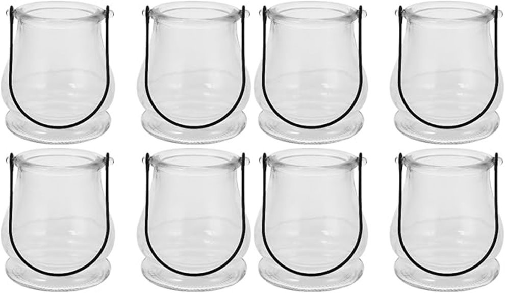 hanging glass tealight set