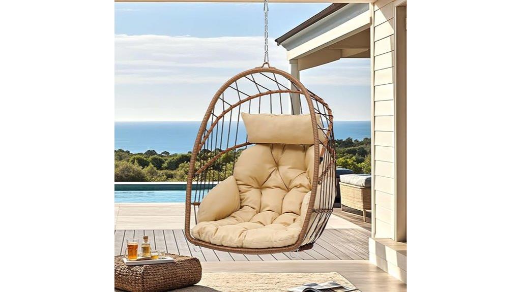 hanging rattan egg chair