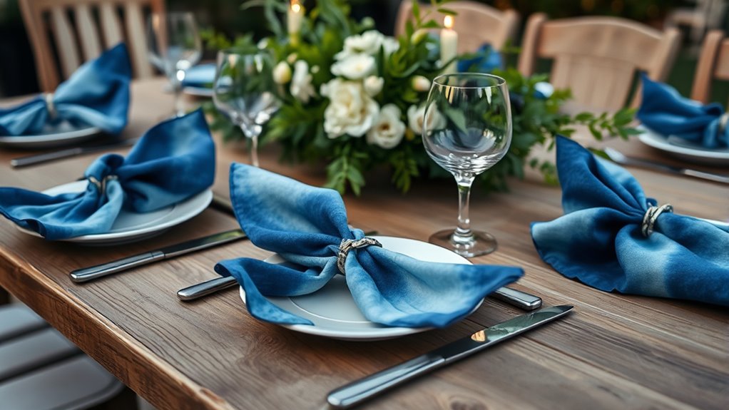 harmonize tableware and centerpieces