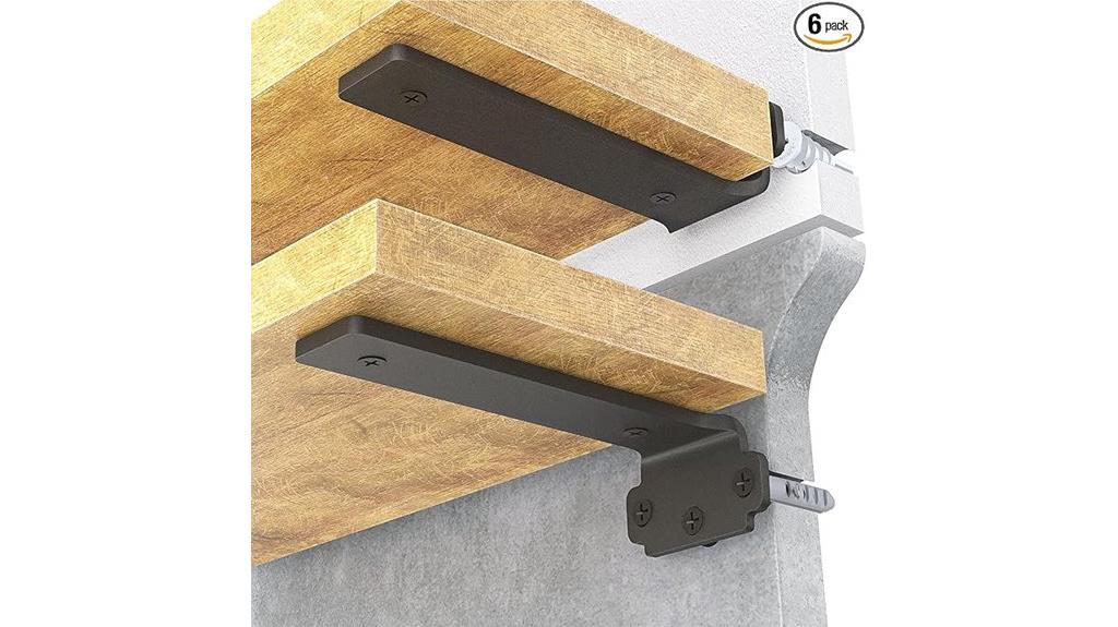 heavy duty black shelf brackets