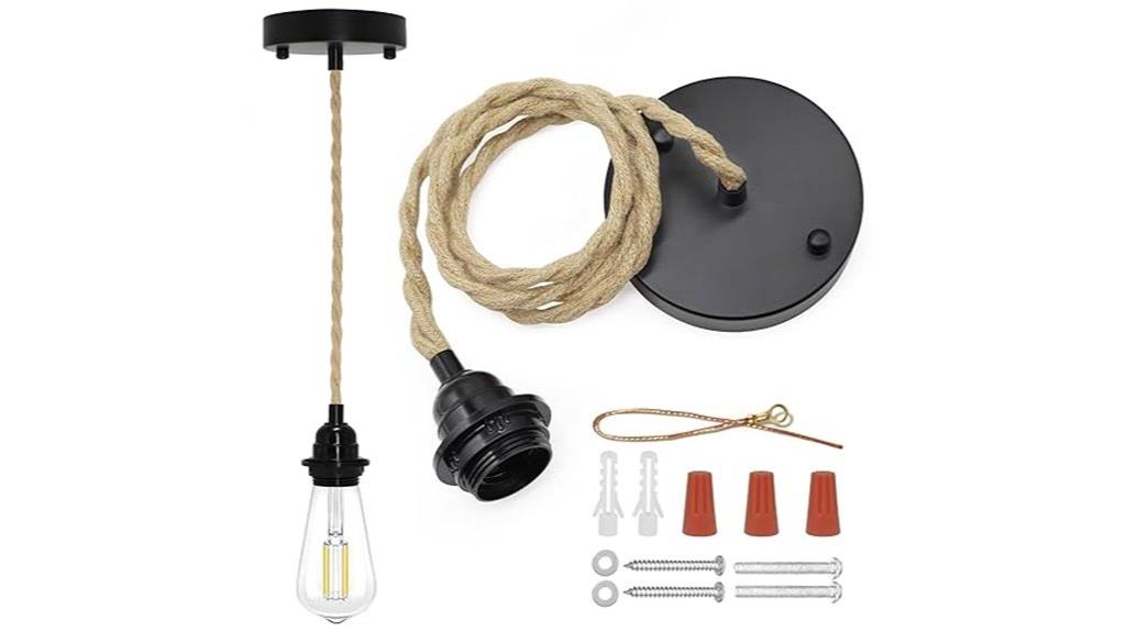 hemp rope pendant light