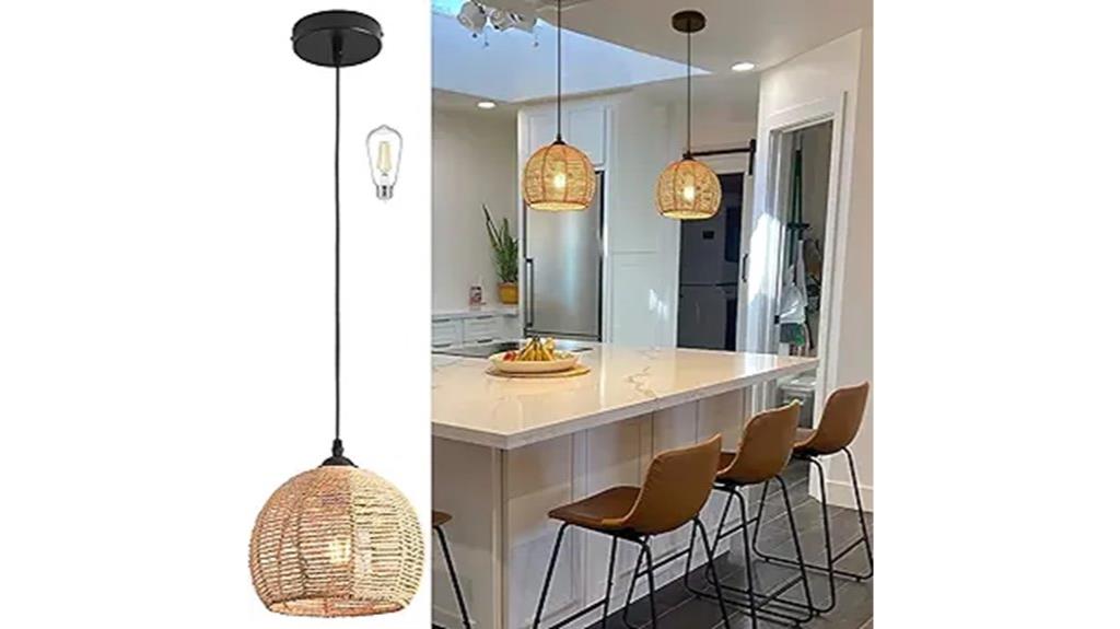 hemp woven pendant light