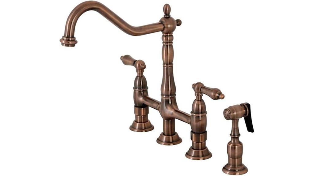 heritage bridge kitchen faucet