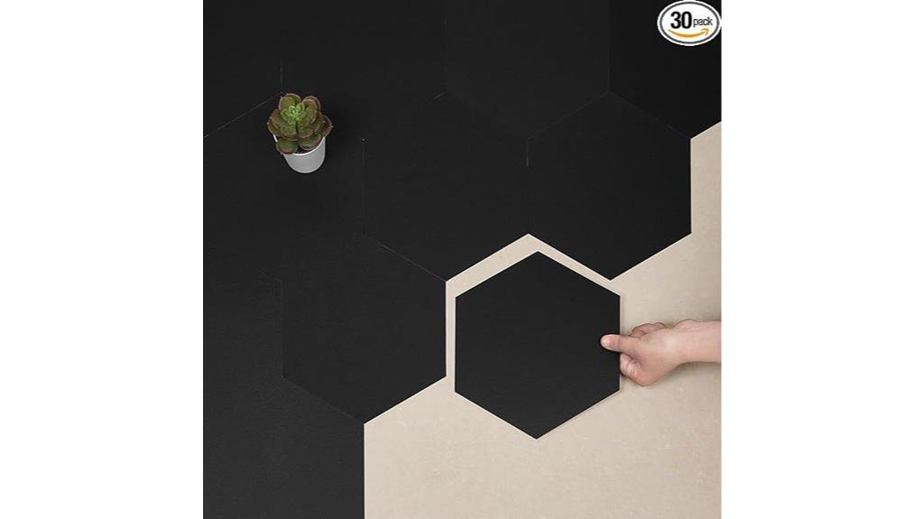 hexagon vinyl tile set