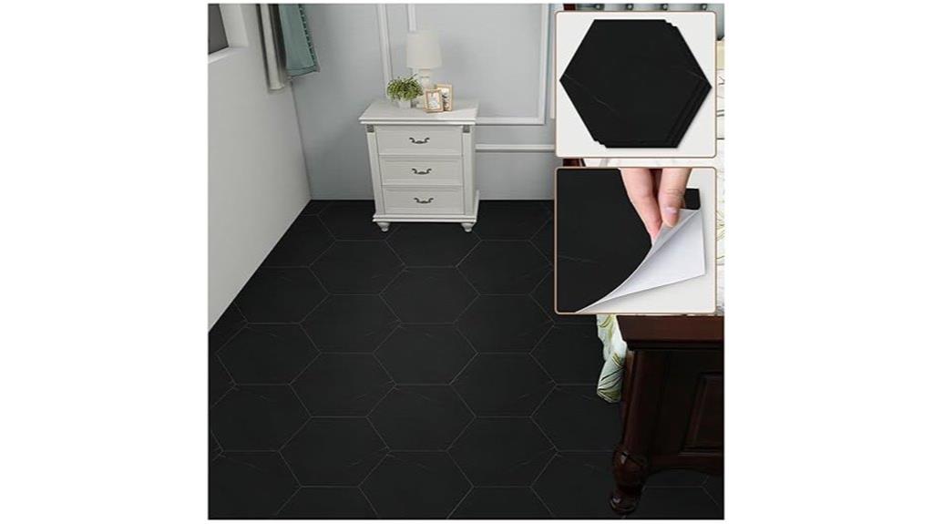 hexagon vinyl tile set