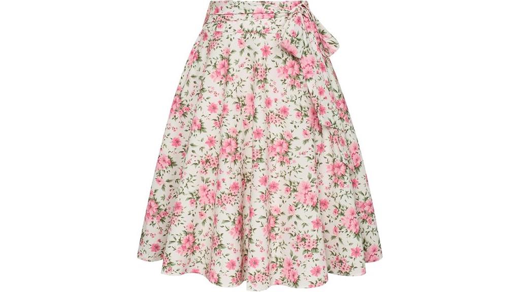high waist a line skirt