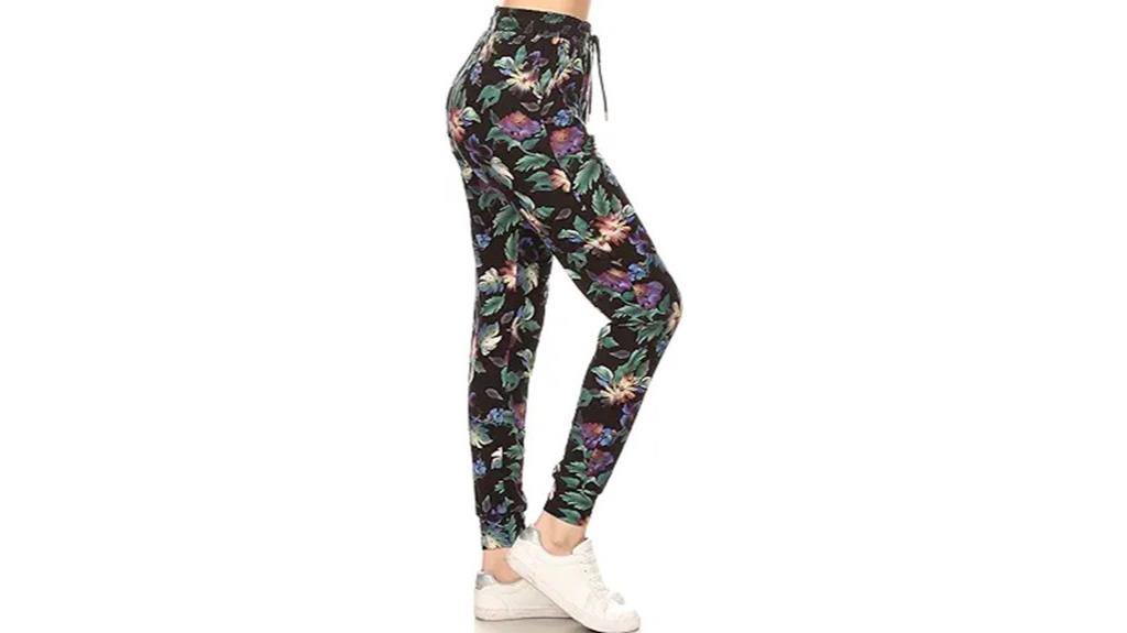 high waist print jogger