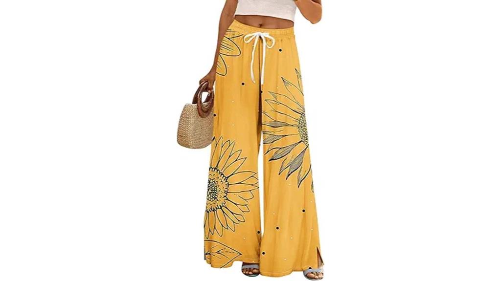high waist wide leg palazzo