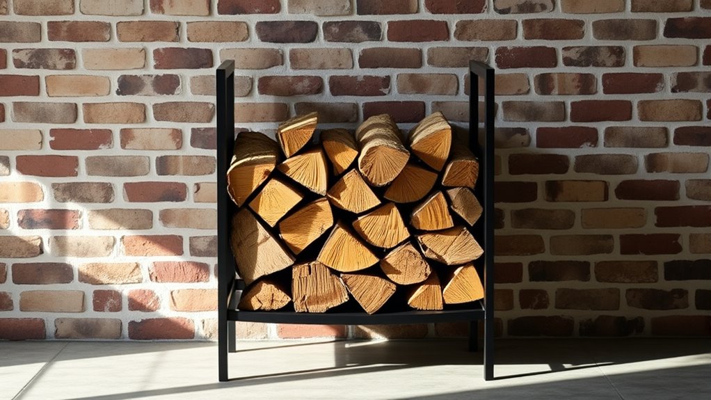 highlight firewood with lighting