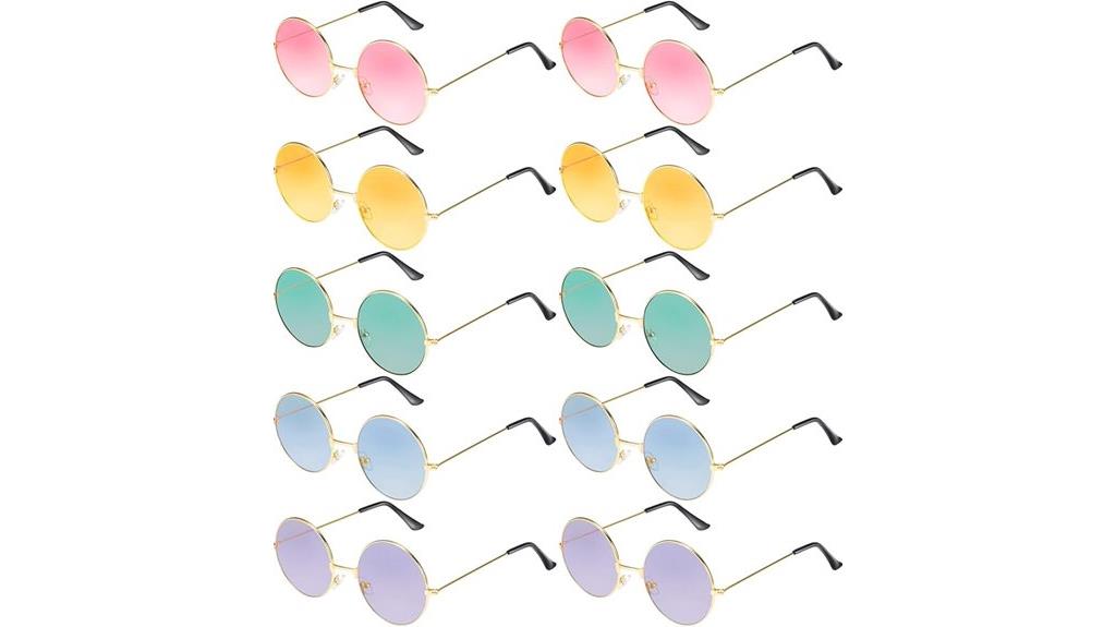 hippie round sunglasses pack