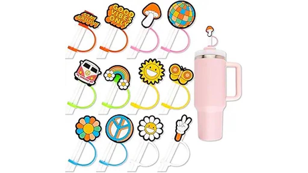 hippie silicone tumbler caps