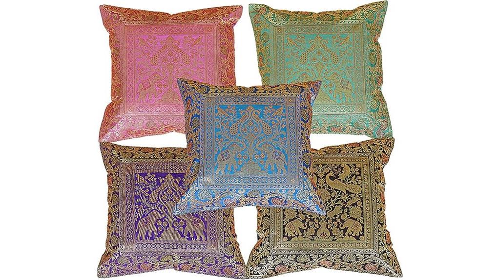 indian elephant silk cushions