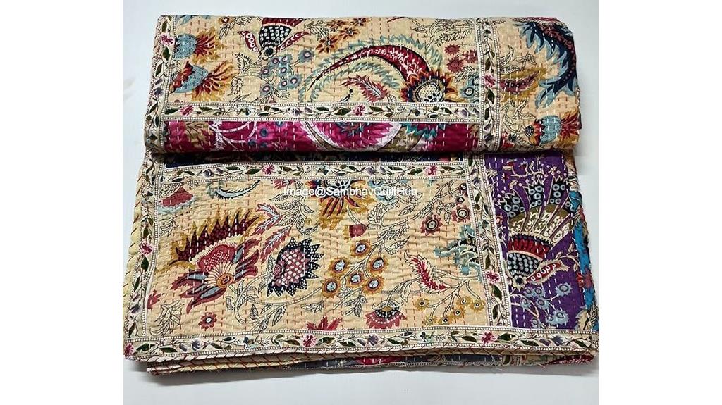 indian handmade cotton quilt