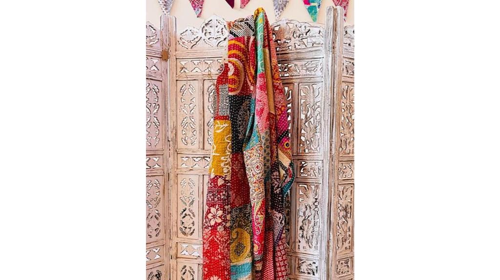 indian vintage kantha quilt