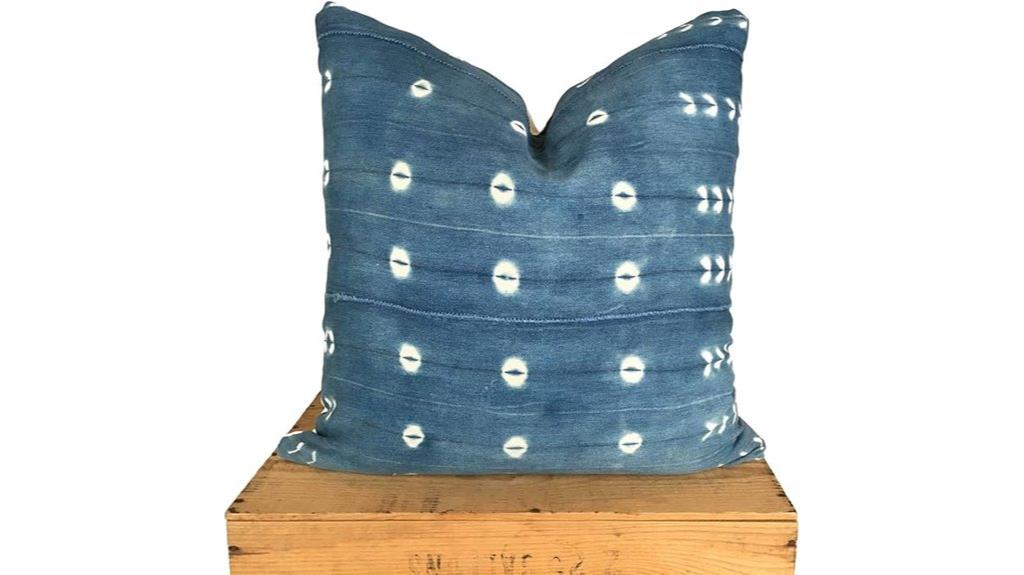 indigo mud cloth pillow