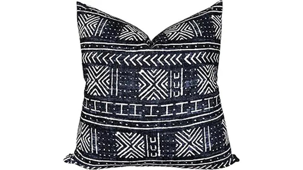 indigo mudcloth tribal pillow