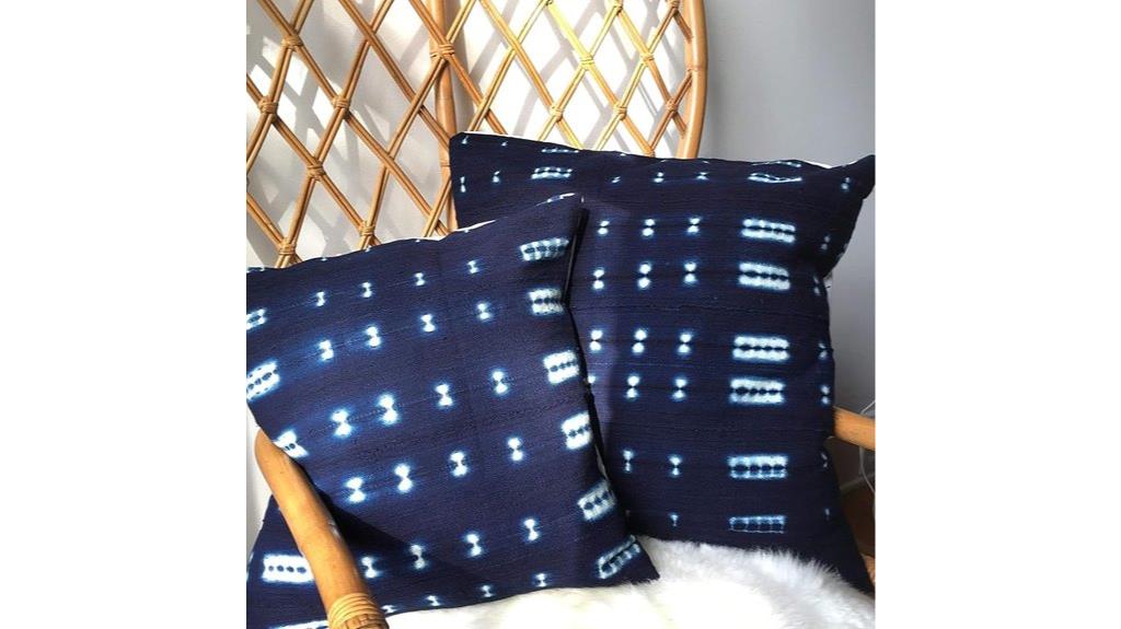 indigo shibori mudcloth pillows