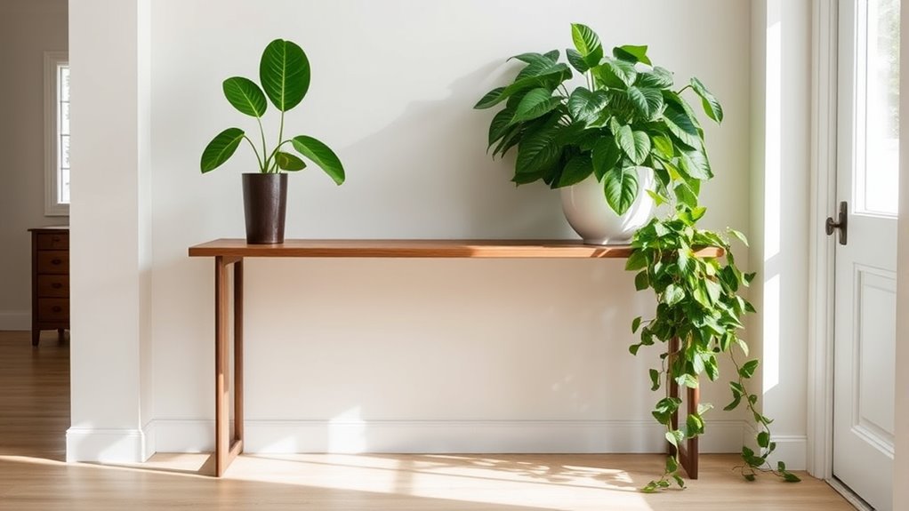 indoor plants enhance entryway ambiance