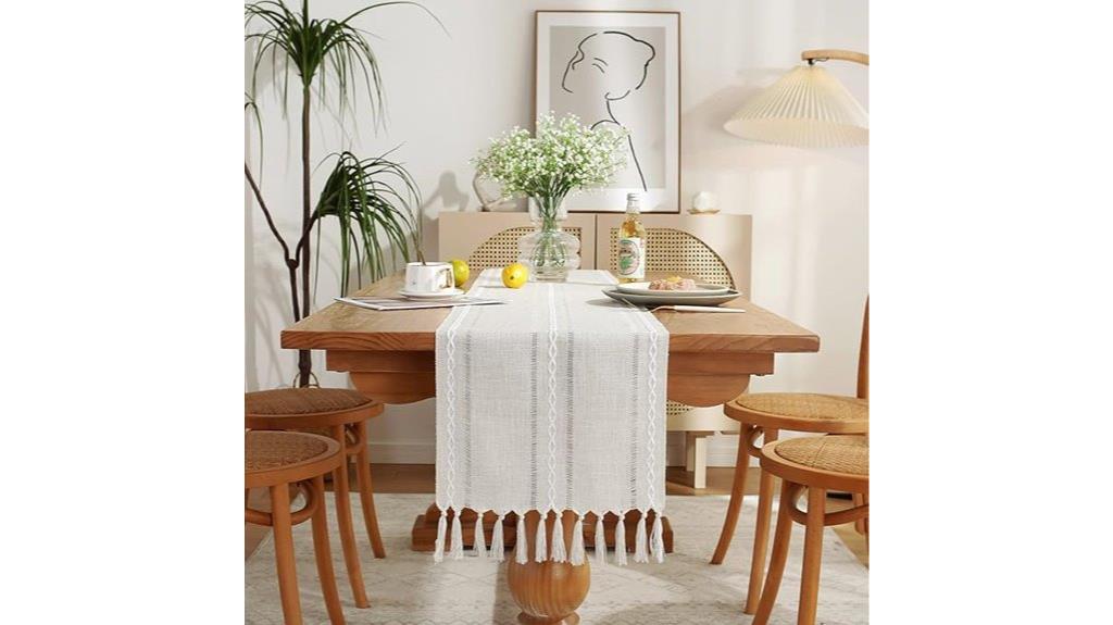ivory linen farmhouse runner