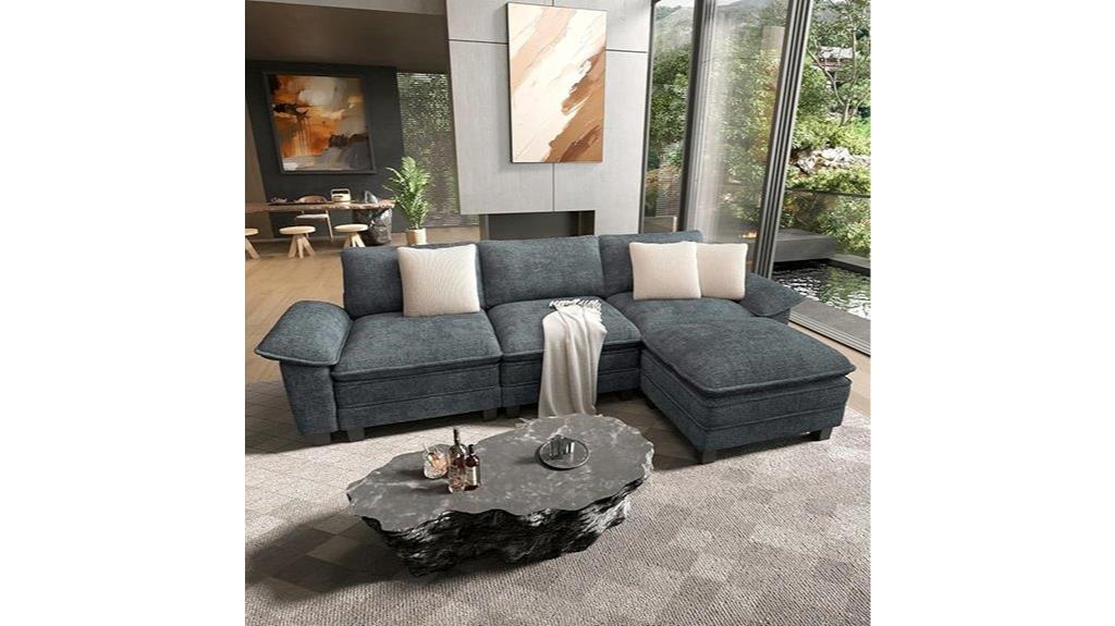 l shaped sofa with ottoman