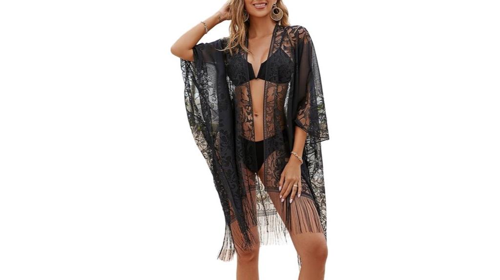 lace kimono beach cover