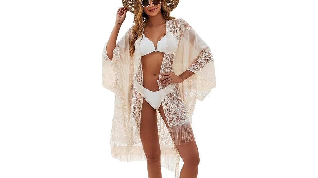 lace kimono beach cover
