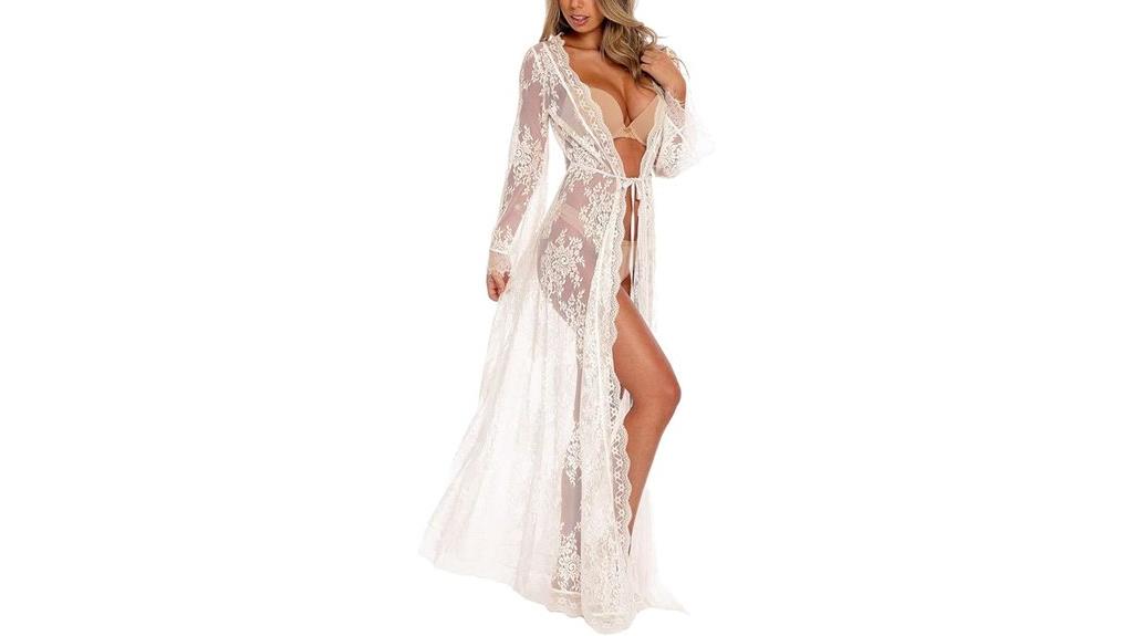 lace long sleeve kimono