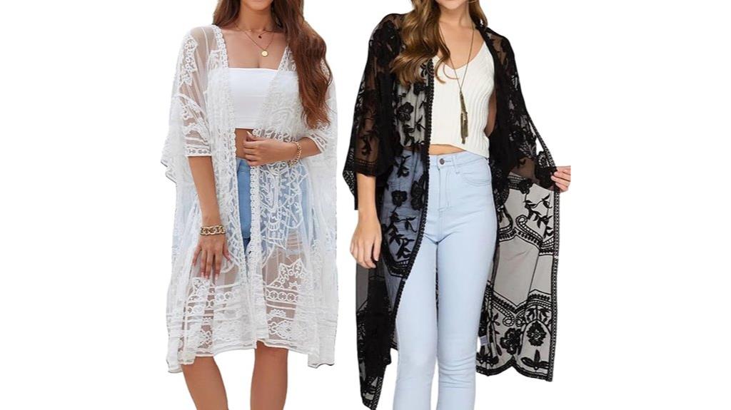 lace sheer women s kimono