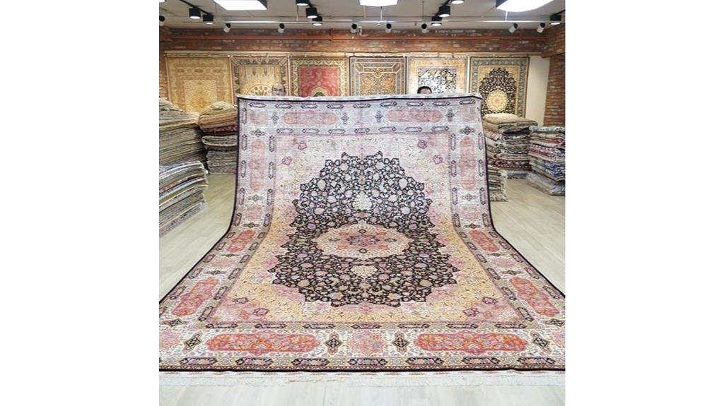 large 10x14ft silk rugs