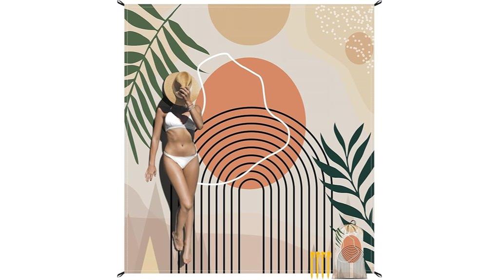 large 4 8 person beach blanket