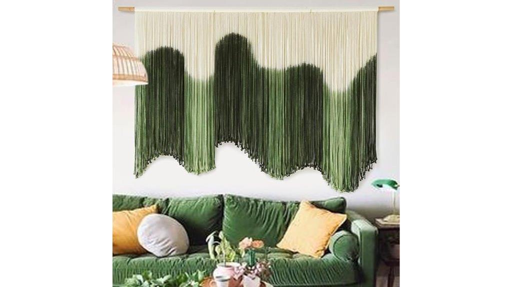 large boho macrame art