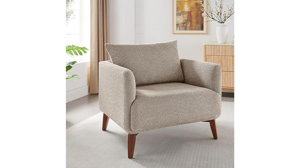 large boucle accent chair