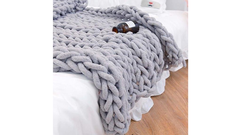large cozy knit throw