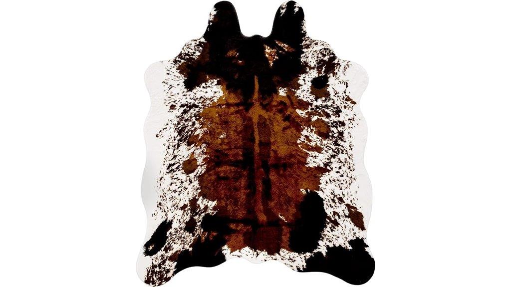 large faux cowhide rug