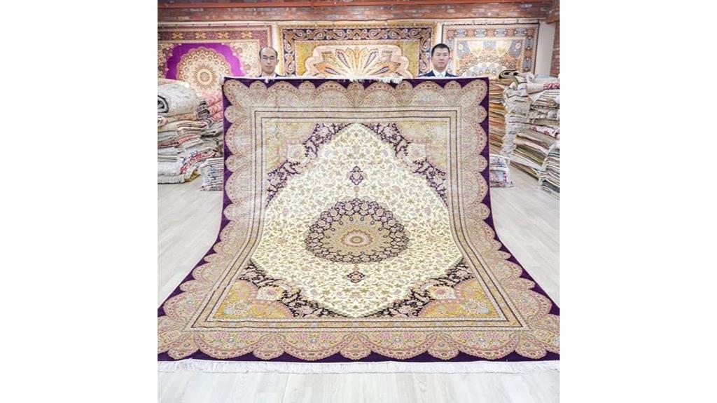 large silk oriental rug
